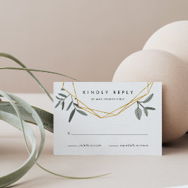 Olive Leaf RSVP-kaart RSVP Kaartje