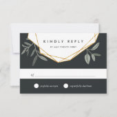 Olive Leaf RSVP-kaart RSVP Kaartje (Voorkant)