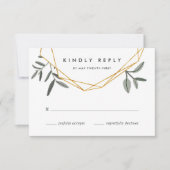 Olive Leaf RSVP-kaart RSVP Kaartje (Voorkant)