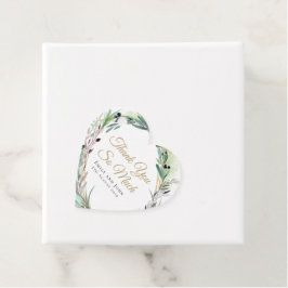 Olive Leaf/Script/namen/bericht/bruiloft dank u Bedankjes Labels