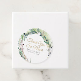 Olive Leaf/Script/namen/bericht/bruiloft dank u Bedankjes Labels