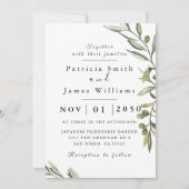 Olive Leaf Wedding Invitation Kaart (Voorkant)