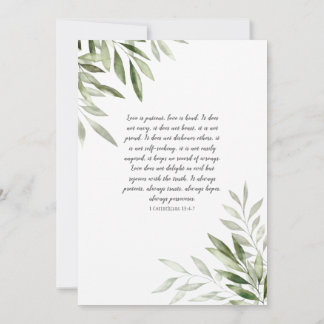 Olive Leaf Wedding Invitation Kaart