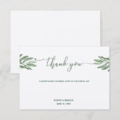 Olive Leaves Bruiloft Dank u kaart (Voorkant / Achterkant)