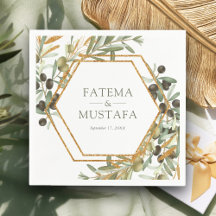 Olive Leaves Gold Branch Wedding