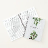 Olive Leaves Greek Island Recipe Cookbook Notitieboek (Binnen)