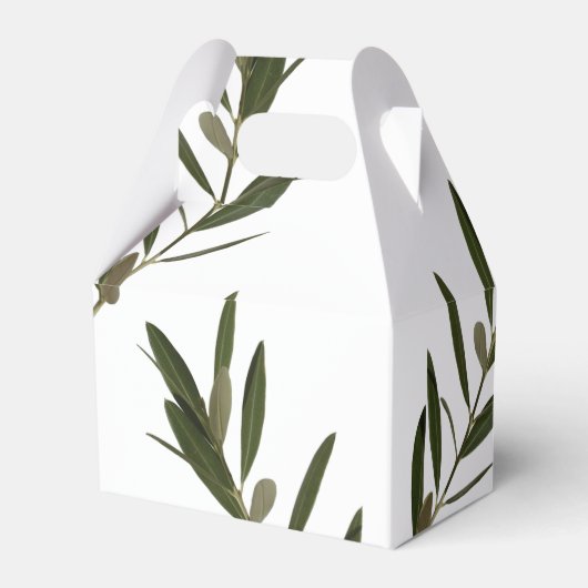 Olive Leaves Greenery Wedding Bedankdoosjes (Achterkant)