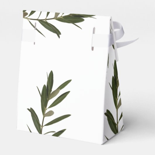 Olive Leaves Greenery Wedding Bedankdoosjes (Achterkant)
