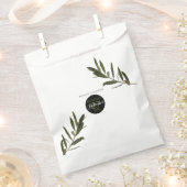 Olive Leaves Greenery Wedding Bedankzakje (Geknipt)
