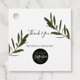 Olive Leaves Greenery Wedding Gift Bedankjes Labels