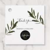 Olive Leaves Greenery Wedding Gift Bedankjes Labels (Voorkant)
