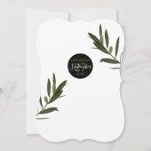 Olive Leaves Greenery Wedding Invitations Kaart (Achterkant)