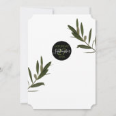Olive Leaves Greenery Wedding Invitations Kaart (Achterkant)