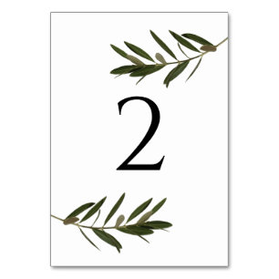 Olive Leaves Greenery Wedding Kaart