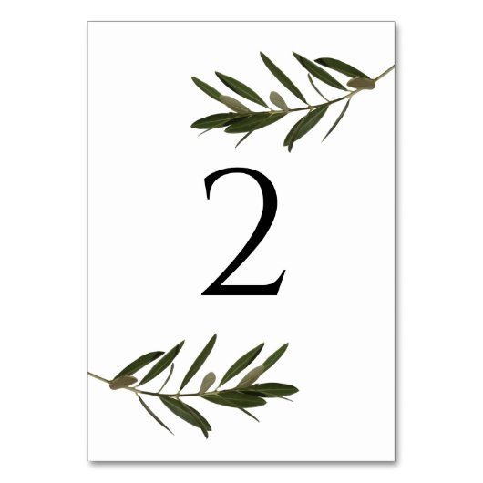 Olive Leaves Greenery Wedding Kaart (Achterkant)
