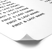 Olive Leaves Greenery Wedding Seating Chart Poster (Hoek)