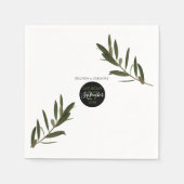 Olive Leaves Greenery Wedding Servet (Voorkant)