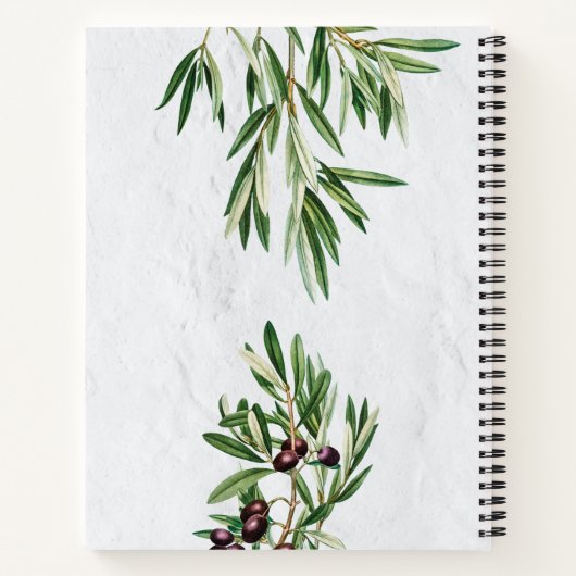 Olive Leaves Grieks eiland Yiayia grootmoeder Notitieboek (Achterkant)