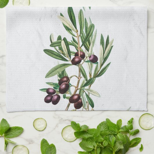 Olive Leaves Grieks eiland Yiayia grootmoeder Theedoek (Gevouwen)