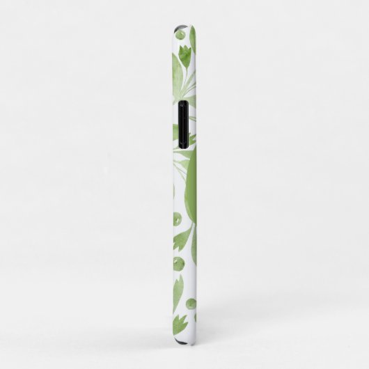 Olive Leaves Initial iPhone Case  (Achterkant/rechts)