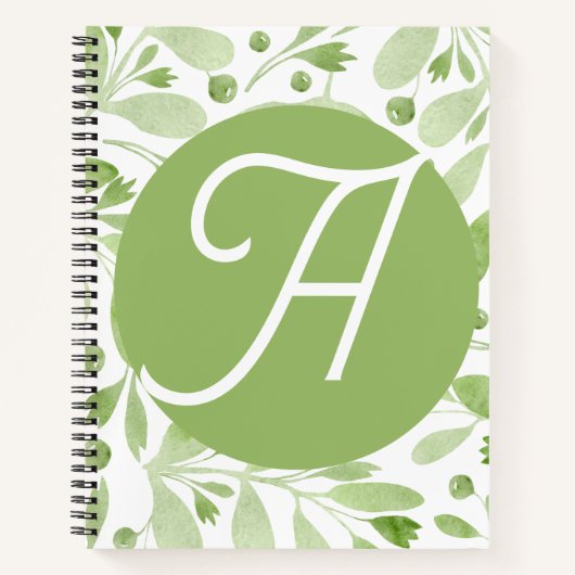 Olive Leaves Initial Journal  Notitieboek (Voorkant)