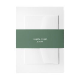 Olive Leaves Invitation Belly Band Uitnodigingen Wikkel