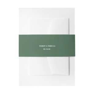 Olive Leaves Invitation Belly Band Uitnodigingen Wikkel