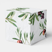 Olive Leaves Mediterranean Greek Island Wedding Bedankdoosjes (Achterkant)