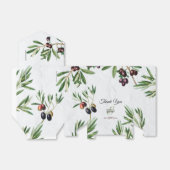 Olive Leaves Mediterranean Greek Island Wedding Bedankdoosjes (Uitgevouwen)