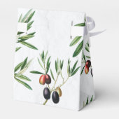 Olive Leaves Mediterranean Greek Island Wedding Bedankdoosjes (Achterkant)