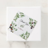 Olive Leaves Mediterranean Greek Island Wedding Bedankjes Labels (In situ)