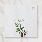 Olive Leaves Mediterranean Greek Island Wedding Bedankjes Labels (Achterkant)