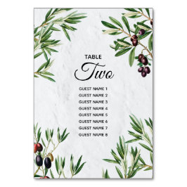 Olive Leaves Mediterranean Greek Island Wedding Kaart