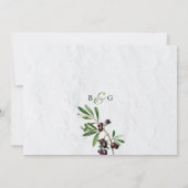Olive Leaves Mediterranean Greek Island Wedding Save The Date (Achterkant)