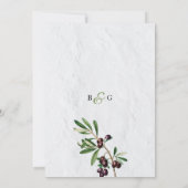 Olive Leaves Mediterranean Greek Island Wedding Save The Date (Achterkant)