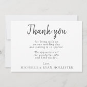 Olive Leaves Modern Hartelijk dank voor uw woordka Bedankkaart (Achterkant)