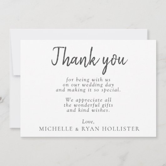 Olive Leaves Modern Hartelijk dank voor uw woordka Bedankkaart (Achterkant)