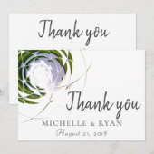 Olive Leaves Modern Hartelijk dank voor uw woordka Bedankkaart (Voorkant / Achterkant)