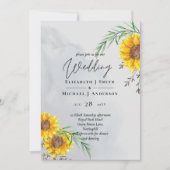 Olive Leaves Sunflower Rustic Wedding (Voorkant)