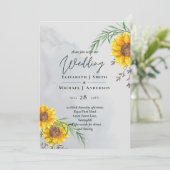 Olive Leaves Sunflower Rustic Wedding (Staand voorkant)
