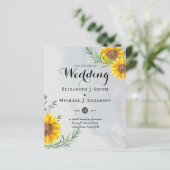Olive Leaves Sunflower Rustic Wedding (Staand voorkant)