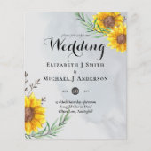Olive Leaves Sunflower Rustic Wedding (Voorkant)