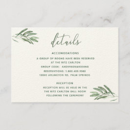 Olive Leaves Trouwgegevens Kaart