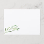 Olive Leaves Trouwgegevens Kaart (Achterkant)