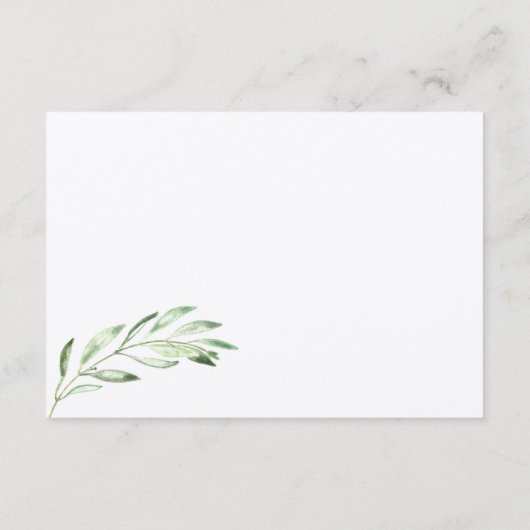 Olive Leaves Trouwgegevens Kaart (Achterkant)