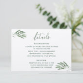 Olive Leaves Trouwgegevens Kaart (Staand voorkant)