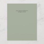 Olive Leaves Wedding Dusty Blue Lemon Flyer (Achterkant)