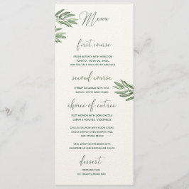 Olive Leaves Wedding Menu