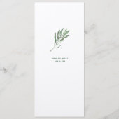 Olive Leaves Wedding Menu (Achterkant)