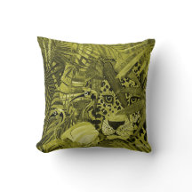 Olive Leopard Bush Cushion